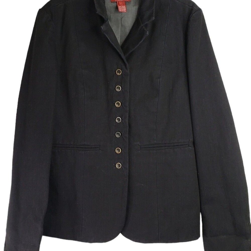 Sundance Black Denim Fitted Jacket 16